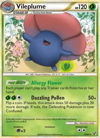 Vileplume #24 · Undaunted Pokémon card