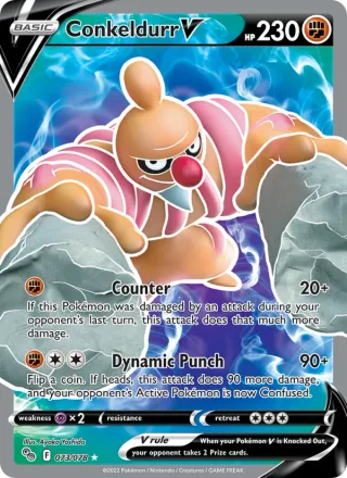 Conkeldurr V #073 · Pokémon GO Pokémon card