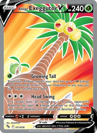 Alolan Exeggutor V #071 · Pokémon GO Pokémon card