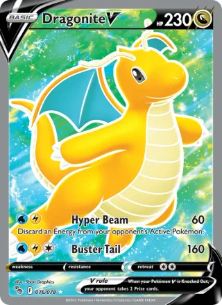 Dragonite V #076 · Pokémon GO Pokémon card