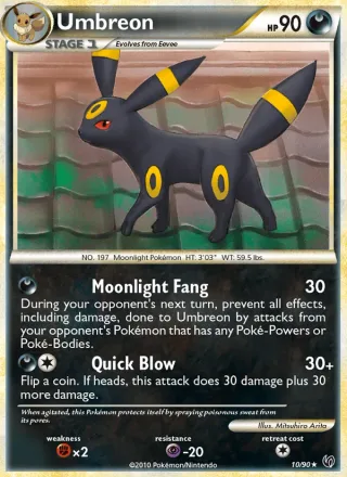 Umbreon #10 · Undaunted Pokémon card