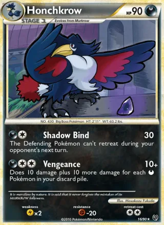 Honchkrow #16 · Undaunted Pokémon card