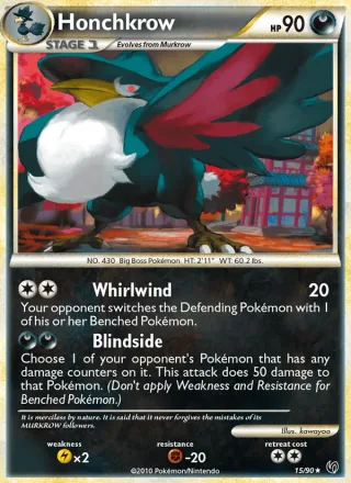 Honchkrow #15 · Undaunted Pokémon card