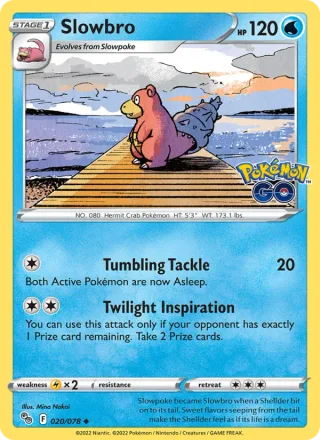 Slowbro #020 · Pokémon GO Pokémon card