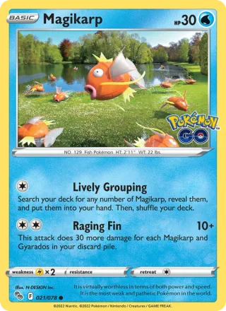Magikarp #021 · Pokémon GO Pokémon card
