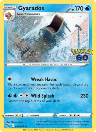Gyarados #022 · Pokémon GO Pokémon card