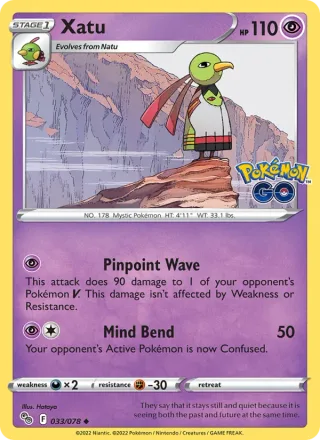 Xatu #033 · Pokémon GO Pokémon card