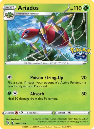 Ariados #007 · Pokémon GO Pokémon card