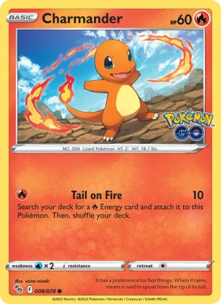 Charmander #008 · Pokémon GO Pokémon card