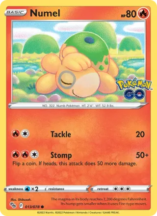 Numel #013 · Pokémon GO Pokémon card