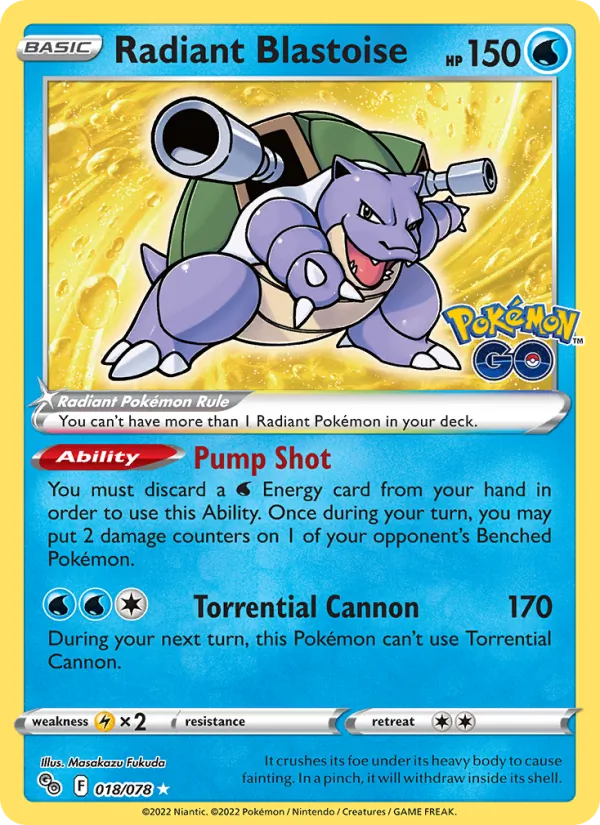Radiant Blastoise full card art