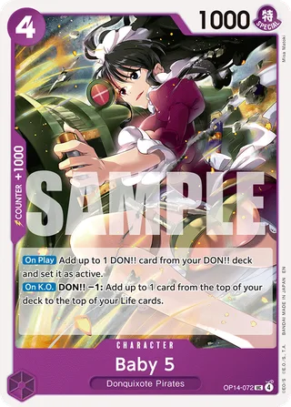 Baby 5 #OP14-072 · The Azure Sea's Seven One Piece card