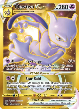 Mewtwo VSTAR #086 · Pokémon GO Pokémon card