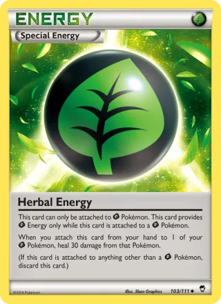 Herbal Energy #103 · Furious Fists Pokémon card