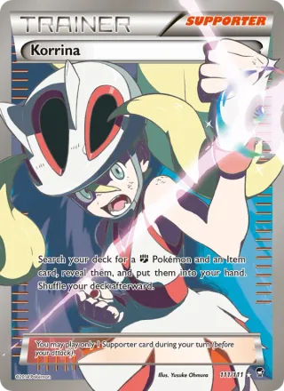 Korrina #111 · Furious Fists Pokémon card