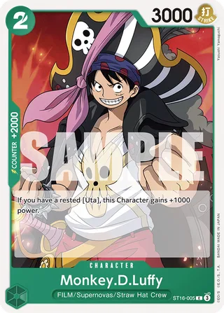 Monkey.D.Luffy #ST16-005 · ST-16: Starter Deck 16 GREEN Uta One Piece card