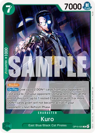 Kuro #OP15-025 · Adventure on Kami's Island One Piece card