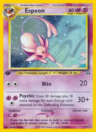 Espeon #1 · Neo Discovery Pokémon card
