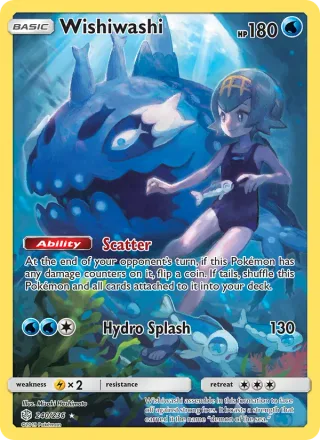 Wishiwashi #240 · Cosmic Eclipse Pokémon card