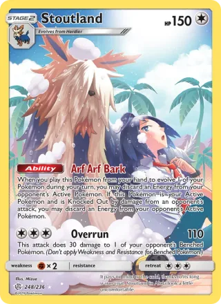 Stoutland #248 · Cosmic Eclipse Pokémon card