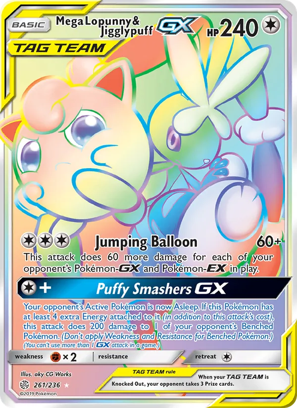 Mega Lopunny & Jigglypuff GX full card art