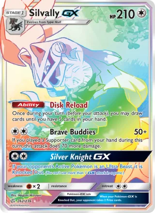 Silvally GX #262 · Cosmic Eclipse Pokémon card