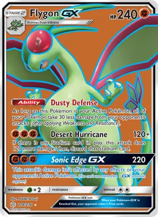 Flygon GX #218 · Cosmic Eclipse Pokémon card