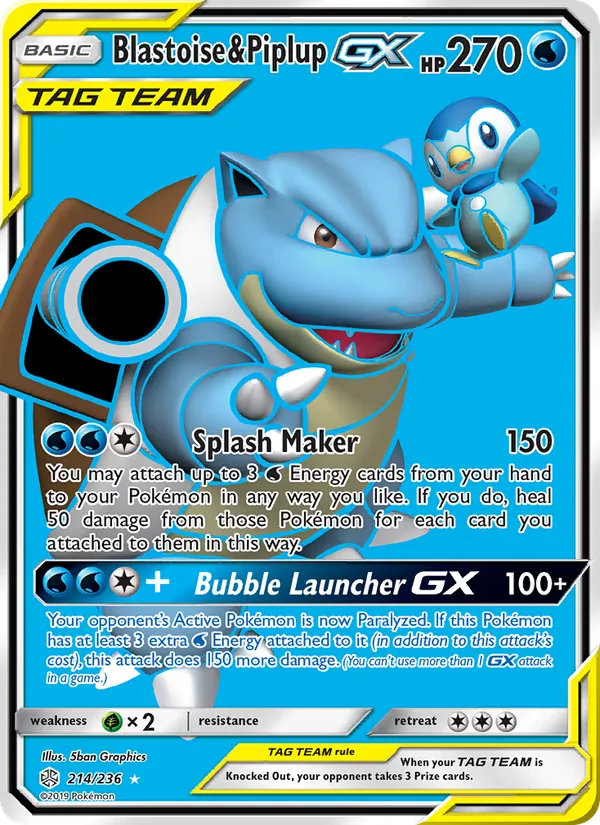 Blastoise & Piplup GX full card art