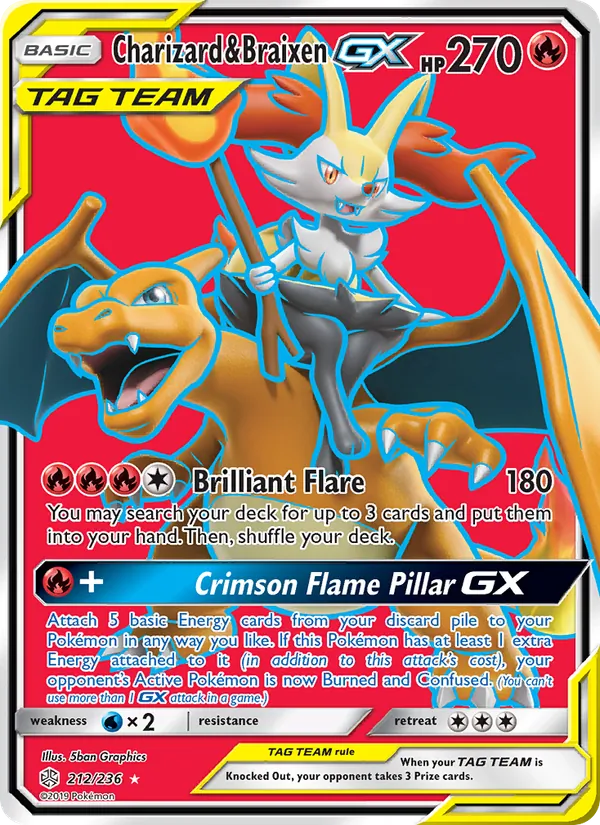Charizard & Braixen GX full card art
