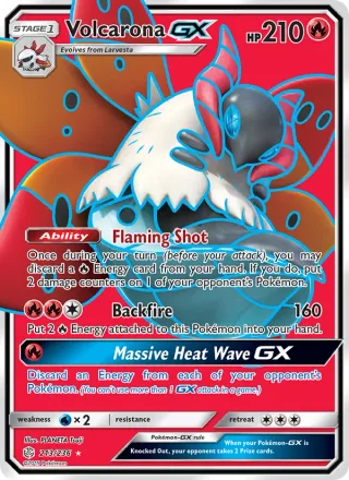 Volcarona GX #213 · Cosmic Eclipse Pokémon card