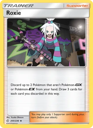 Roxie #205 · Cosmic Eclipse Pokémon card