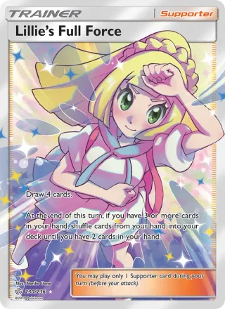 Lillie’s Full Force #230 · Cosmic Eclipse Pokémon card