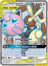Mega Lopunny & Jigglypuff GX · Cosmic Eclipse Pokémon card