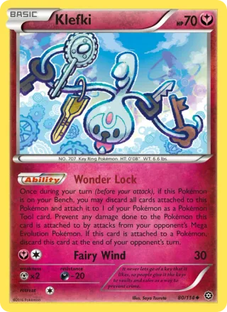Klefki #80 · Steam Siege Pokémon card