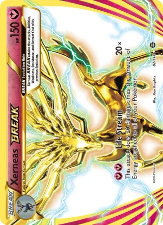 Xerneas BREAK #82 · Steam Siege Pokémon card