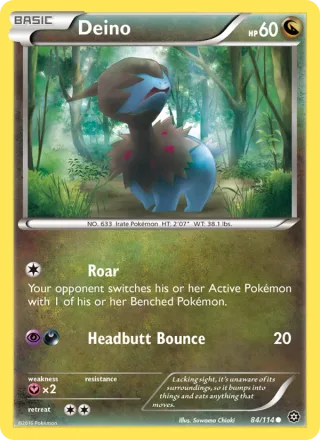Deino #84 · Steam Siege Pokémon card