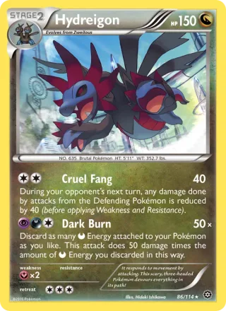 Hydreigon #86 · Steam Siege Pokémon card