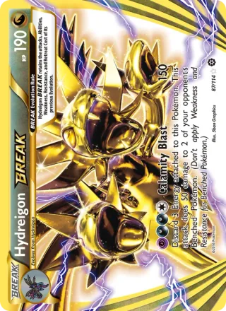Hydreigon BREAK #87 · Steam Siege Pokémon card