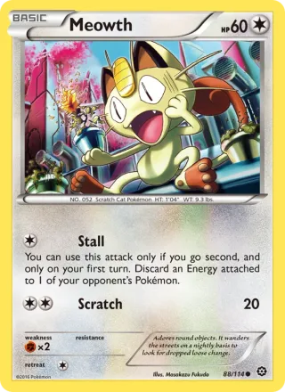 Meowth #88 · Steam Siege Pokémon card