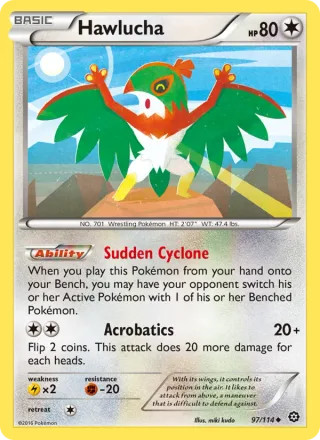 Hawlucha #97 · Steam Siege Pokémon card