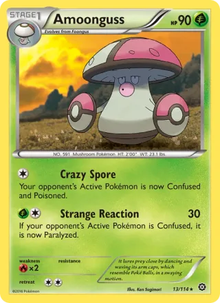 Amoonguss #13 · Steam Siege Pokémon card
