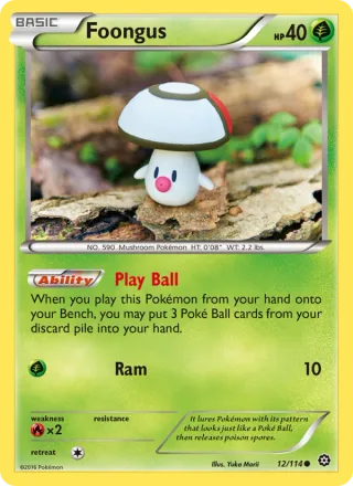 Foongus #12 · Steam Siege Pokémon card