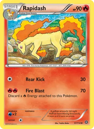 Rapidash #17 · Steam Siege Pokémon card