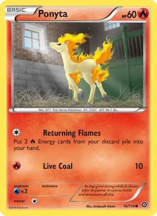 Ponyta #16 · Steam Siege Pokémon card