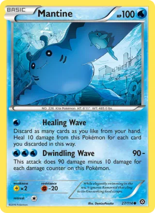 Mantine #27 · Steam Siege Pokémon card