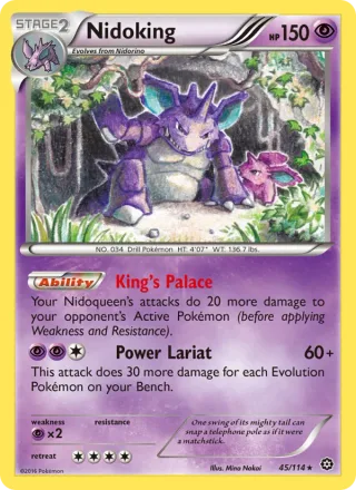 Nidoking #45 · Steam Siege Pokémon card