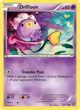 Drifloon #46 · Steam Siege Pokémon card
