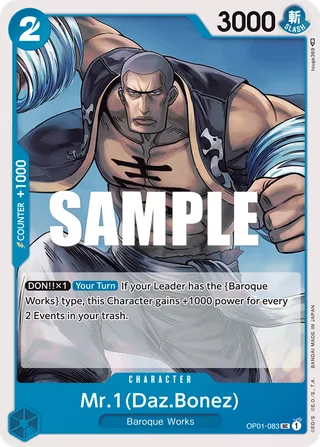 Mr.1 (Daz.Bonez) #OP01-083 · Romance Dawn One Piece card