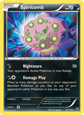 Spiritomb #62 · Steam Siege Pokémon card