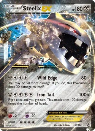 Steelix EX #67 · Steam Siege Pokémon card